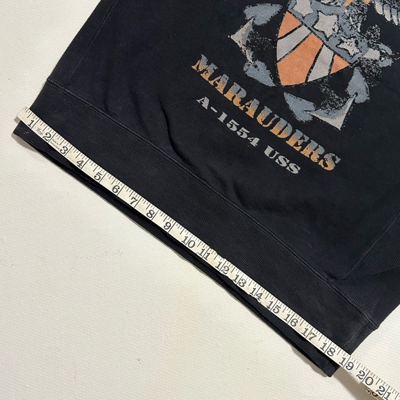Ed Hardy Maritime Marauders Graphic Sweatshirt Black Grunge Size Small EUC - Picture 15 of 16